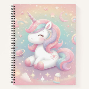 Magisches Niedliches Funkelnd Pastel Unicorn-Noteb Notizblock