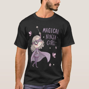 Magisches Ninja-Mädchen Krieger Prinzessin Kostüm T-Shirt