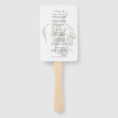 Magisches Olive Watercolor Handgemalte Programm Fächer (Rückseite)