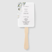 Magisches Olive Watercolor Handgemalte Programm Fächer (Vorderseite)