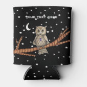 Magisches Owl auf den Lila Kristallmauern Dosenkühler (Vorderseite)