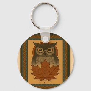 Magisches Owl-Design mit verblasstem Look Schlüsselanhänger