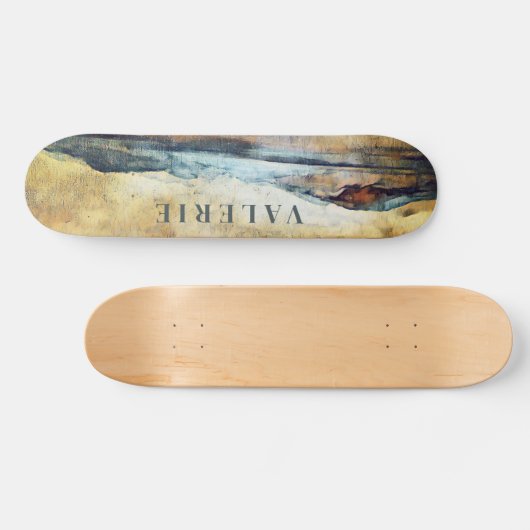 Magisches Paradies Mit Monogramm Skateboard (Horizontal)