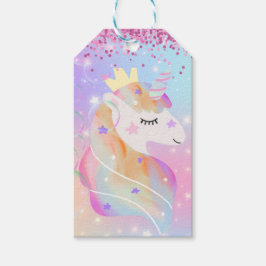 Magisches Party Einhorn-Geschenkmarke Geschenkanhänger