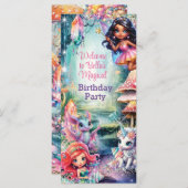 Magisches Party Menükarte (Vorne/Hinten)