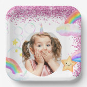 Magisches Party Personalisiert Foto Papier Teller (Vorderseite)