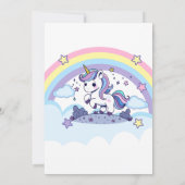 Magisches Pastel Unicorn Party Einladung (Rückseite)