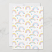 Magisches Pastell-Einhorn-Geburtstagskind Einladung (Rückseite)