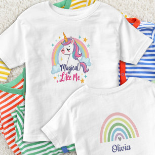 Magisches Pastell-Einhorn mit Regenbogen  Kleinkind T-shirt