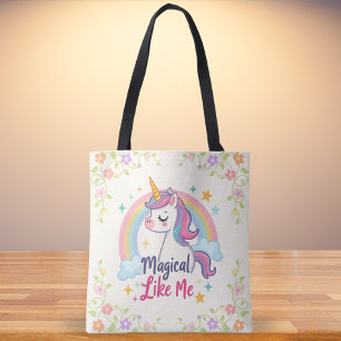 Magisches Pastell-Einhorn mit Regenbogen  Tasche