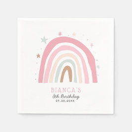 Magisches Pastell Rainbow Kindergeburtstag Party Serviette