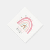 Magisches Pastell Rainbow Kindergeburtstag Party Serviette (Ecke)