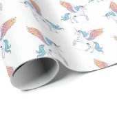 Magisches Pegasus-Einhorn-Muster Geschenkpapier (Rolleneckpunkt)