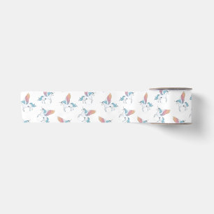 Magisches Pegasus-Einhorn-Muster Satinband