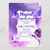 Magisches Pegasus Universum. Einladung (Vorne/Hinten)