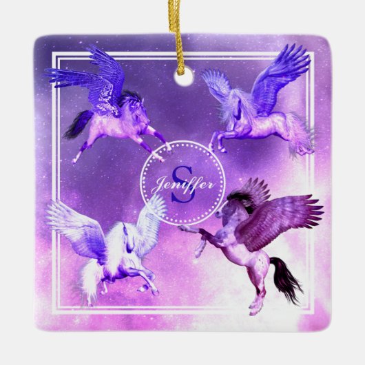 Magisches Pegasus Universum. Keramikornament (Vorderseite)