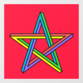 Magisches Pentagramm Fensteraufkleber (Blatt)