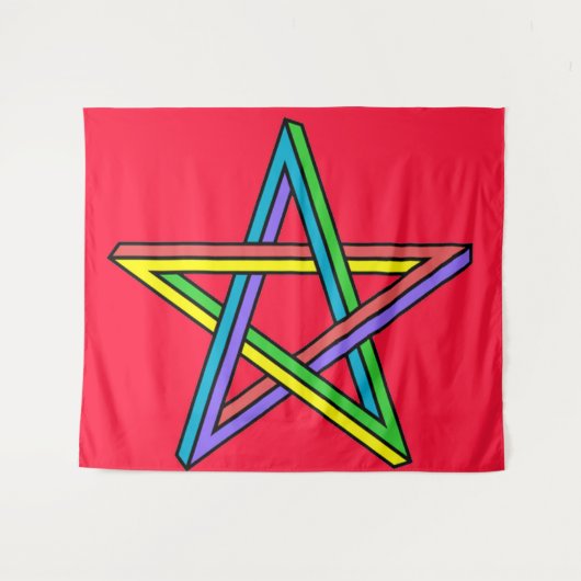 Magisches Pentagramm Wandteppich (Vorderseite (Horizontal))