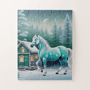 Magisches Pferd im verzauberten Wald Puzzle