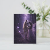 Magisches Pferd und Mädchen Postkarte (Stehend Vorderseite)