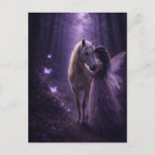 Magisches Pferd und Mädchen Postkarte (Vorderseite)
