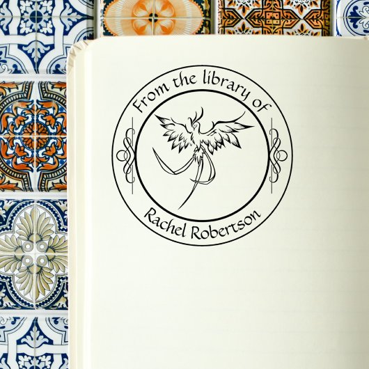 Magisches Phoenix-Symbol aus der Bibliothek Gummistempel