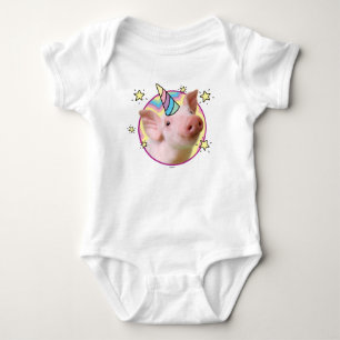 Magisches Piglet Unicorn Baby Strampler