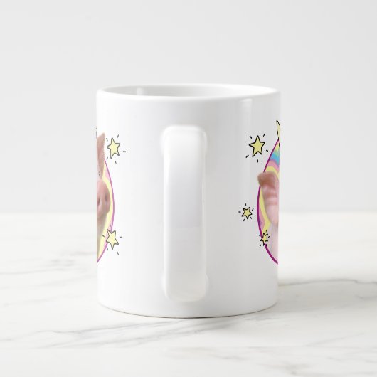 Magisches Piglet Unicorn Jumbo-Tasse (Rückseite)