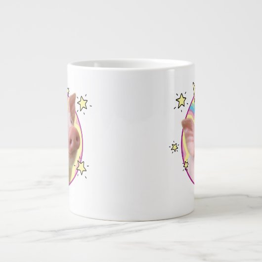 Magisches Piglet Unicorn Jumbo-Tasse (Vorderseite)
