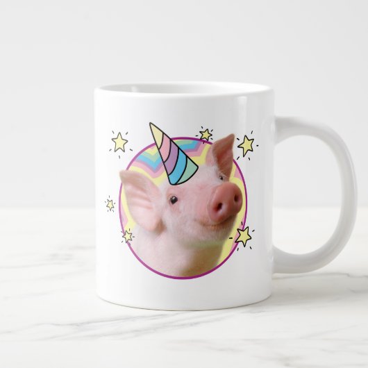 Magisches Piglet Unicorn Jumbo-Tasse (Rechts)