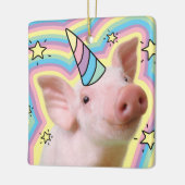 Magisches Piglet Unicorn Keramikornament (Links)