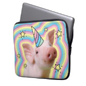 Magisches Piglet Unicorn Laptopschutzhülle (Vorderseite Links)