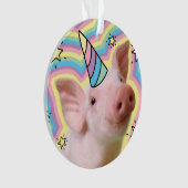 Magisches Piglet Unicorn Ornament (Vorderseite)
