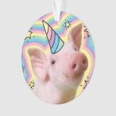 Magisches Piglet Unicorn Ornament (Vorderseite)