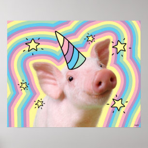 Magisches Piglet Unicorn Poster