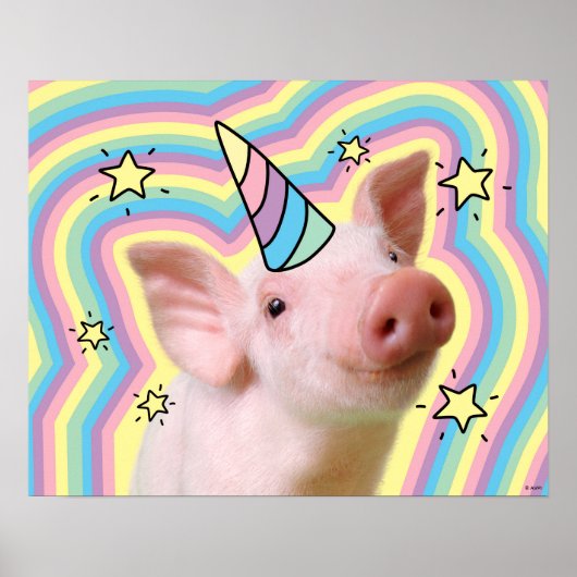 Magisches Piglet Unicorn Poster (Vorne)