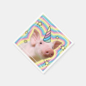 Magisches Piglet Unicorn Serviette (Ecke)