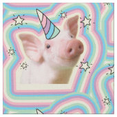 Magisches Piglet Unicorn Stoff (Nahaufnahme)