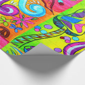 magisches Pilz-Packpapier des Hippie Geschenkpapier (Ecke)