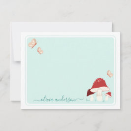 Magisches Pilz- und Schmetterlingskarte Mitteilungskarte