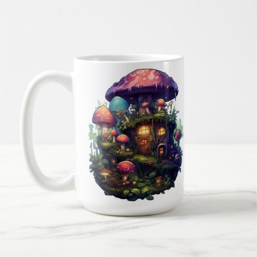 Magisches Pilzhaus Kaffeetasse (Links)