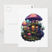Magisches Pilzhaus Postkarte (Vorne/Hinten)