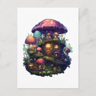 Magisches Pilzhaus Postkarte
