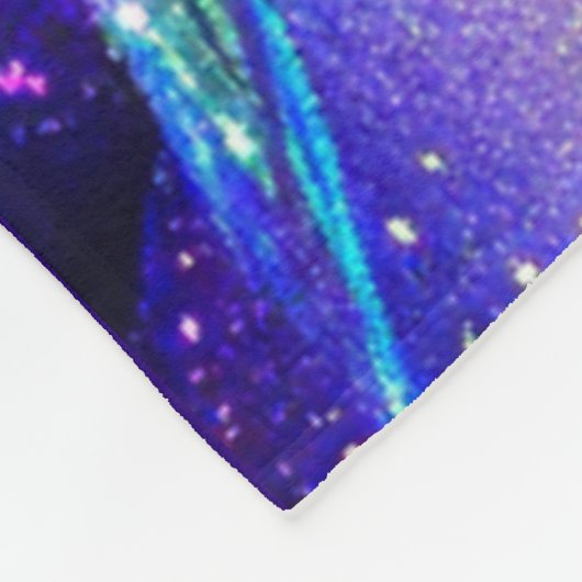 Magisches Pony in Lila und Aquamarin mit Individue Fleecedecke (Ecke)