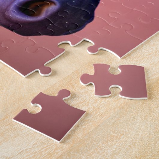 Magisches Pony in Lila und Aquamarin mit Individue Puzzle (Seite)