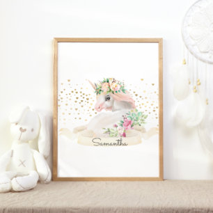 Magisches Prinzessinnen-Einhorn-Mädchen-Kinderzimm Poster