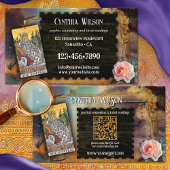 Magisches Psychisches Tarot Reader QR Code Foto Visitenkarte
