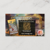 Magisches Psychisches Tarot Reader QR Code Foto Visitenkarte (Rückseite)