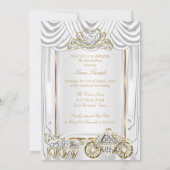 Magisches Quinceanera White Gold Einladung (Rückseite)