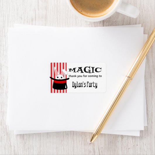 Magisches Rabbit in einem Hut Adressaufkleber (Insitu)